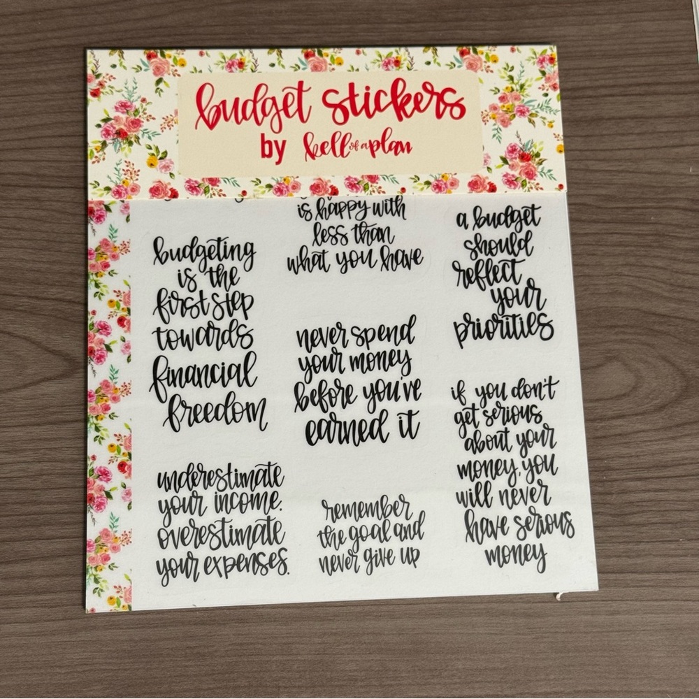 KellofaPlan Budget Sticker Pack, New
